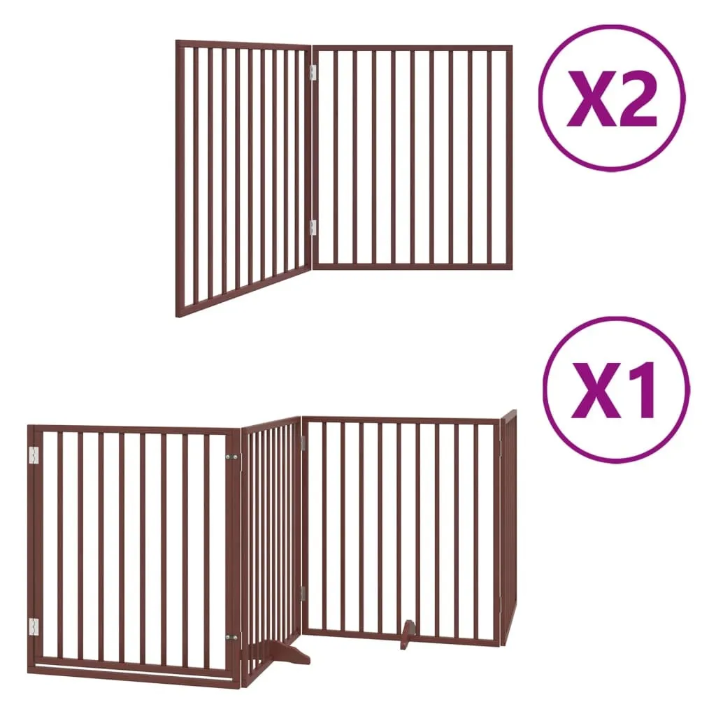 Cancelletto Cani vidaXL Legno Marrone 640cm - Sicurezza Casa