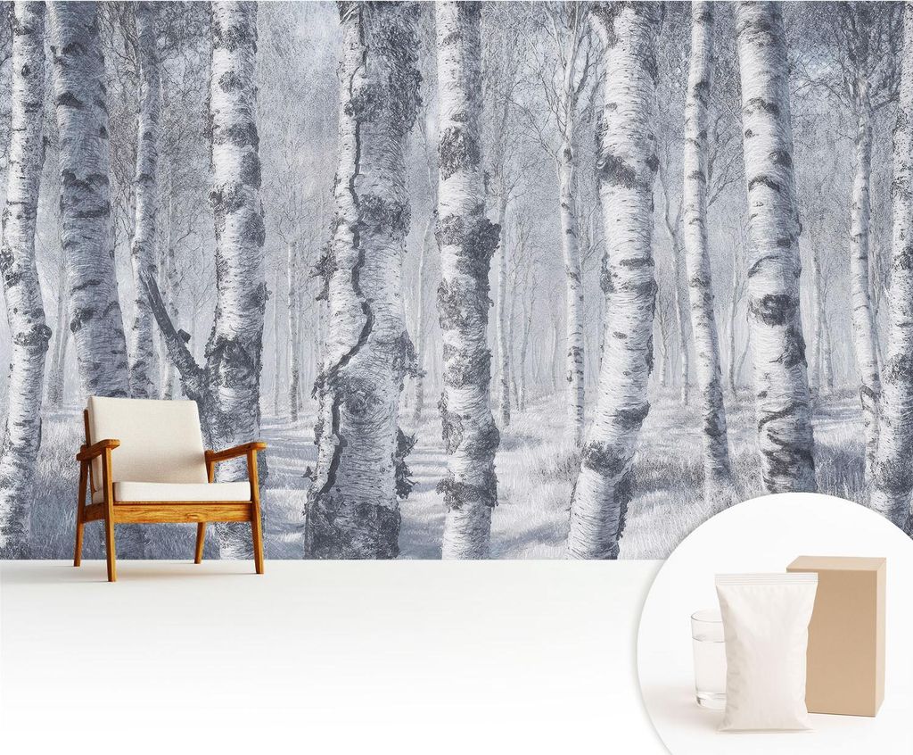Fototapete - 416x254 cm - Tapete - Wandtapete - Wandbilder - Dekofolie - Tapete Folie - Wand - Dekoration - Wohnzimmer - Frostige Natur