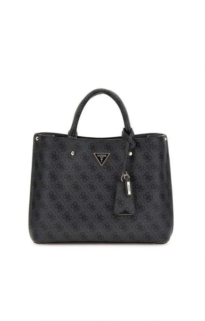 Sac GUESS Meridian II en similicuir anthracite avec logo imprimé