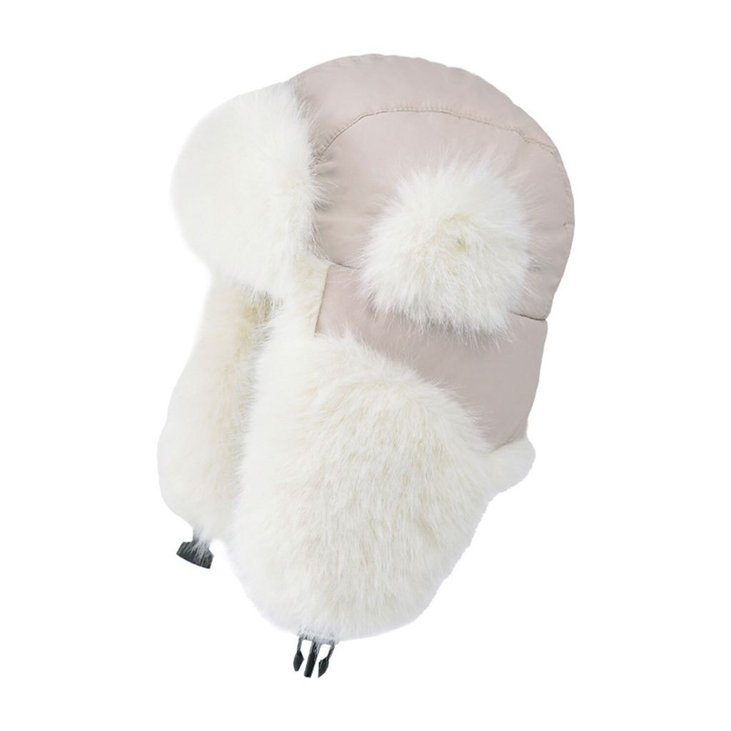 Damen Winter Winddichte Warm Skimütze mit Ohrenklappen für Outdoor-Aktivitäten, Farbe: Beige