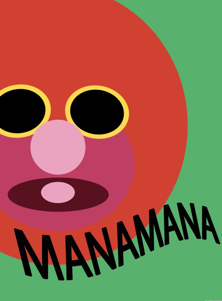 Spaß Kunstdruck Bild - Manamana (80 x 60 cm)