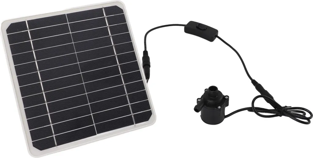 Pompe à eau solaire 50W avec batterie : kit panneau solaire pour bassin