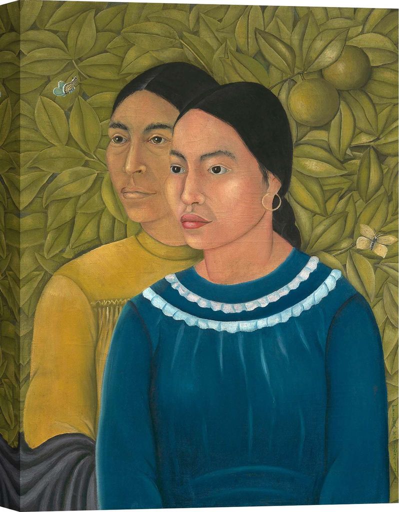 Kunstdruck auf Leinwand – Frida Kahlo – Zwei Frauen, 1928 – 120x90 cm