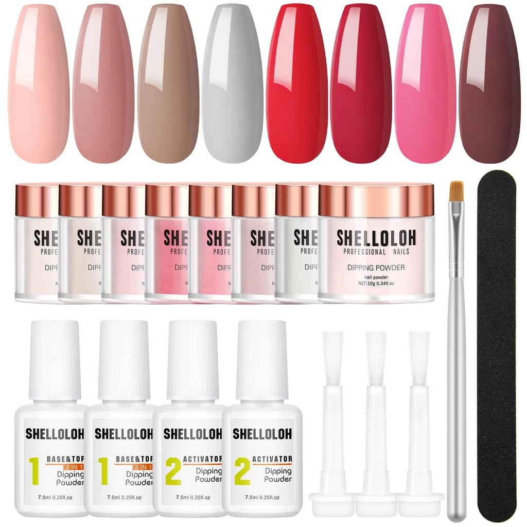 SHELLOLOH 8 Stück Dip Powder Nail KitNude Kaufland.de