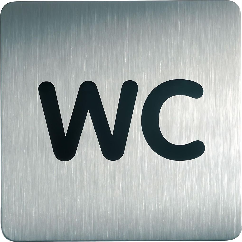 DURABLE PICTO ''WC'' 150x150 mm, Argent, 495723 Image du produit 
