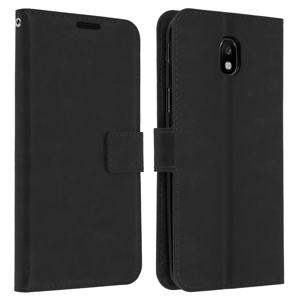 Avizar Custodia Sicura Samsung Galaxy J3 2017 Nero Vintage Stand - 2