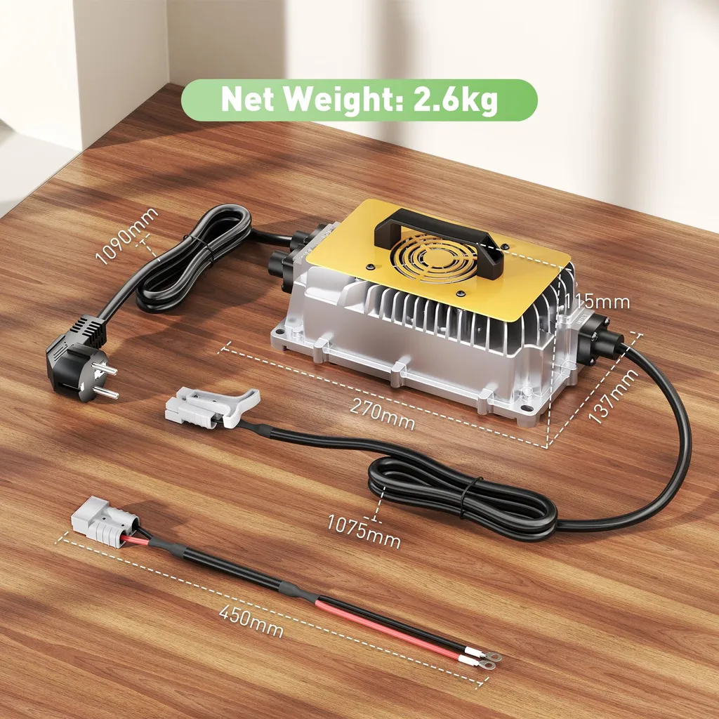 Chargeur 58,4V lithium avec protections avancées et indicateur LED EU - 4