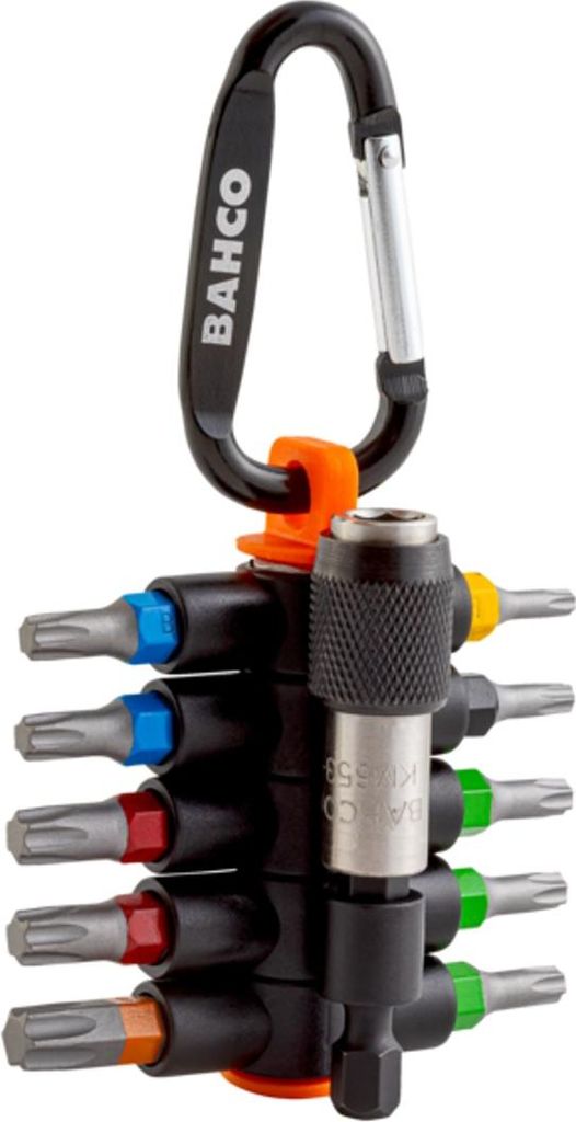Bahco Torx Bit Satz 11-teilig mit Magnet-Bithalter & Karabinerhaken