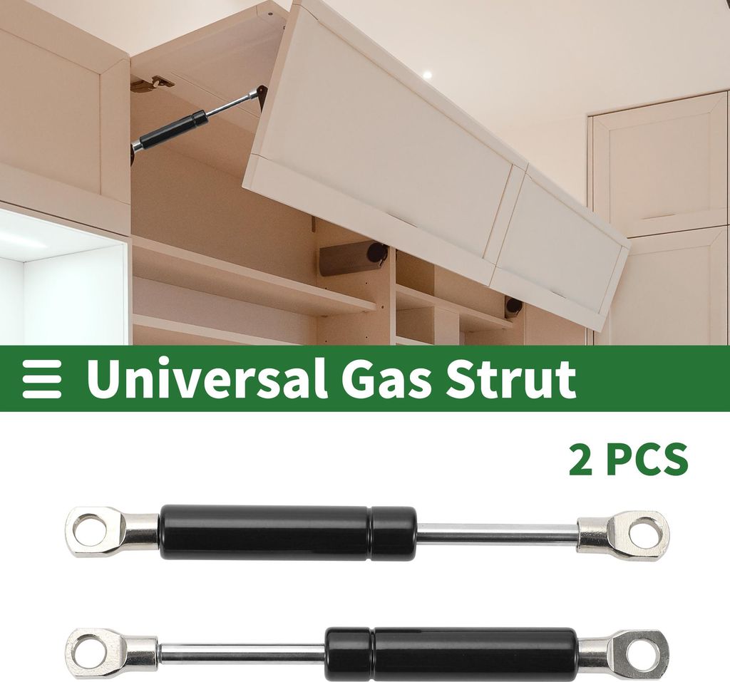 Universal-Hebestützen, Gasdruckfeder, 6 Zoll/150 mm, 5 Ib/22,25 N/2,25 kg, Schwarz, 2 Stück