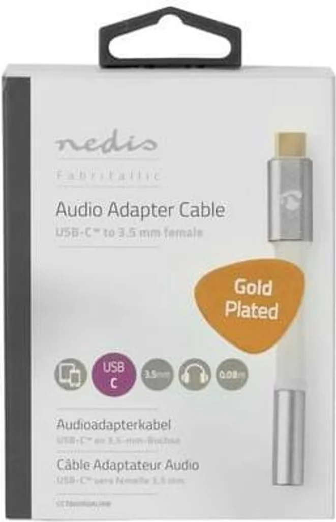 Adattatore USB-C a Jack Cuffie Nedis CCTB65950AL008 Ultra Resistente