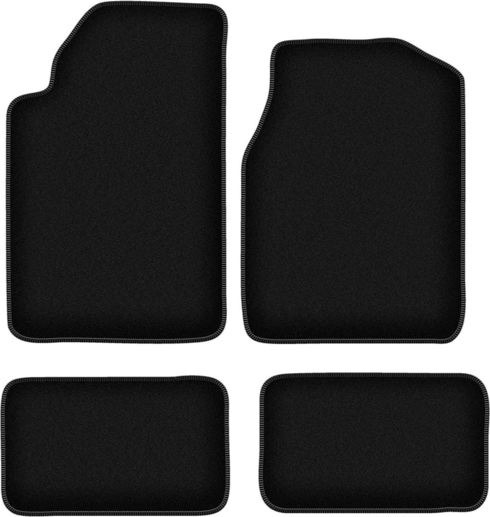 Wielganizator Velours-Autoteppiche – passend für Chrysler 300M (Limousine, Bj. 1998-2004) – schwarz, passgenau, mit Befestigungen set 4 Stk.