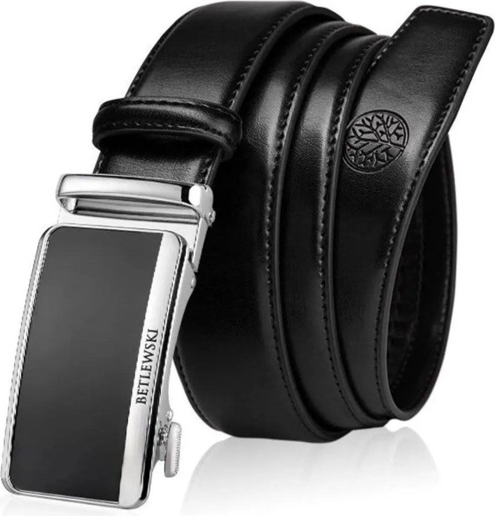 Cintura Uomo Betlewski C35-BL Nera: Accessorio Business in Vera Pelle - 1