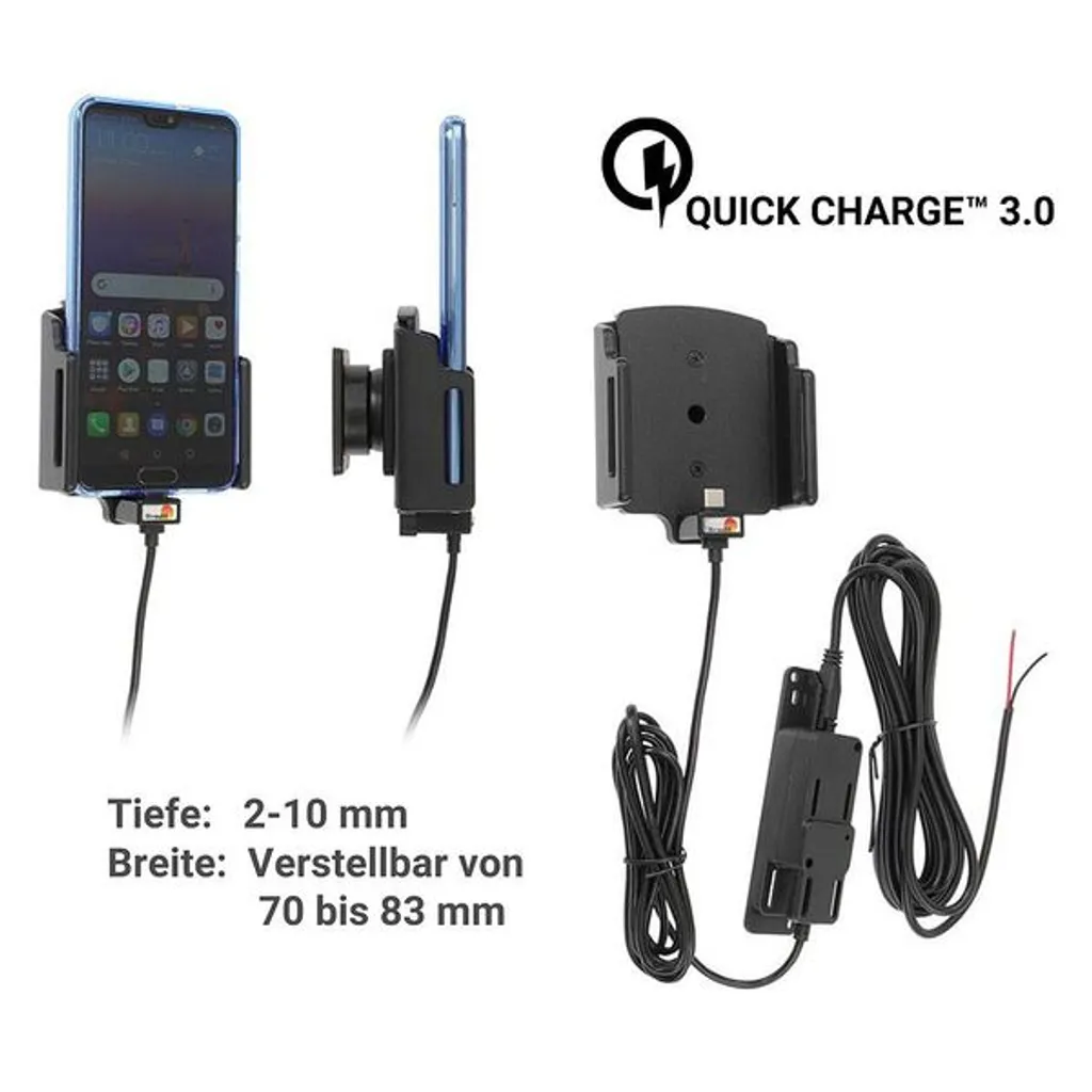 Support smartphone pour voiture Brodit 727203 chargeur actif intégré