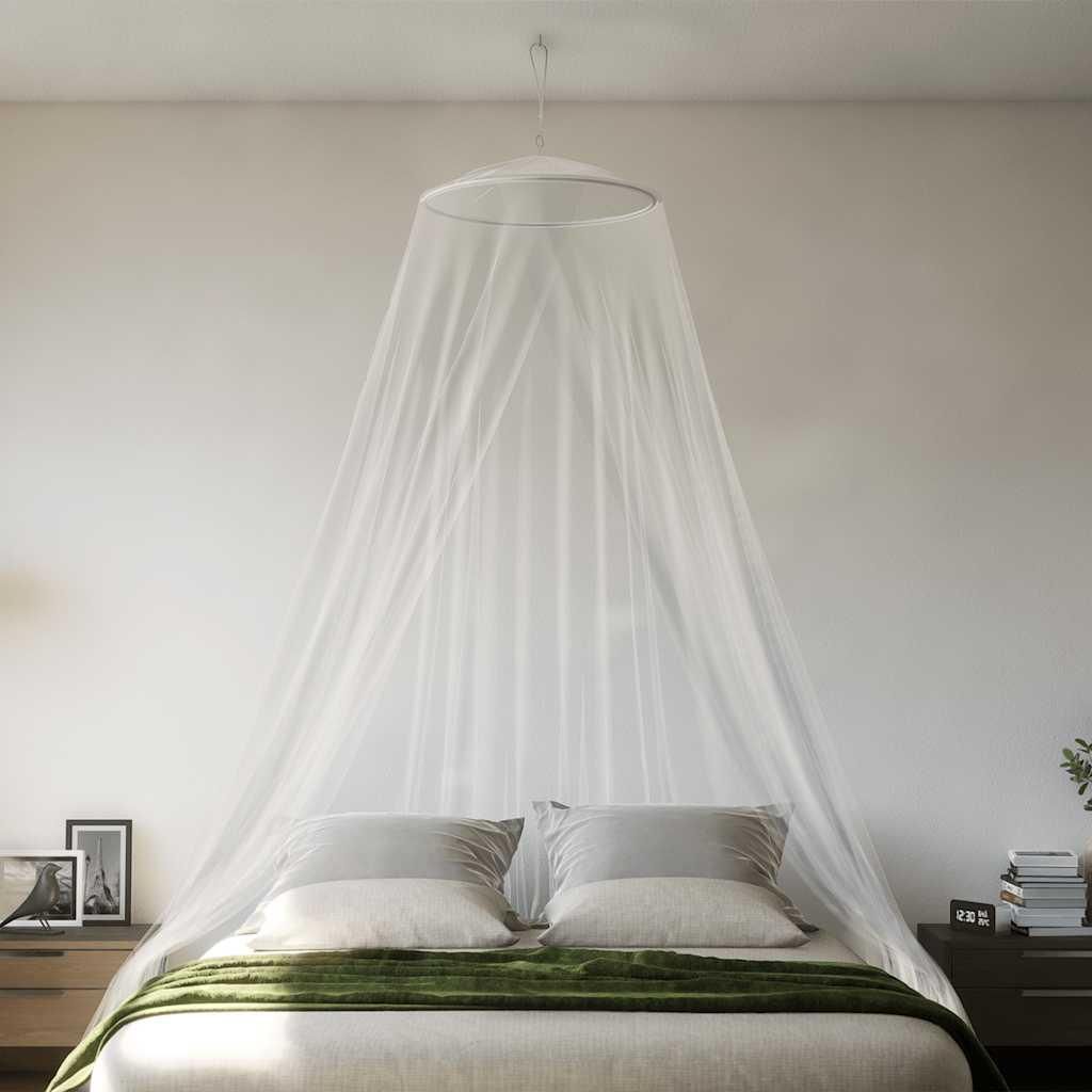 vidaXL Moustiquaire pour lit 220 Mesh Blanc 56x56x220 cm Image du produit 