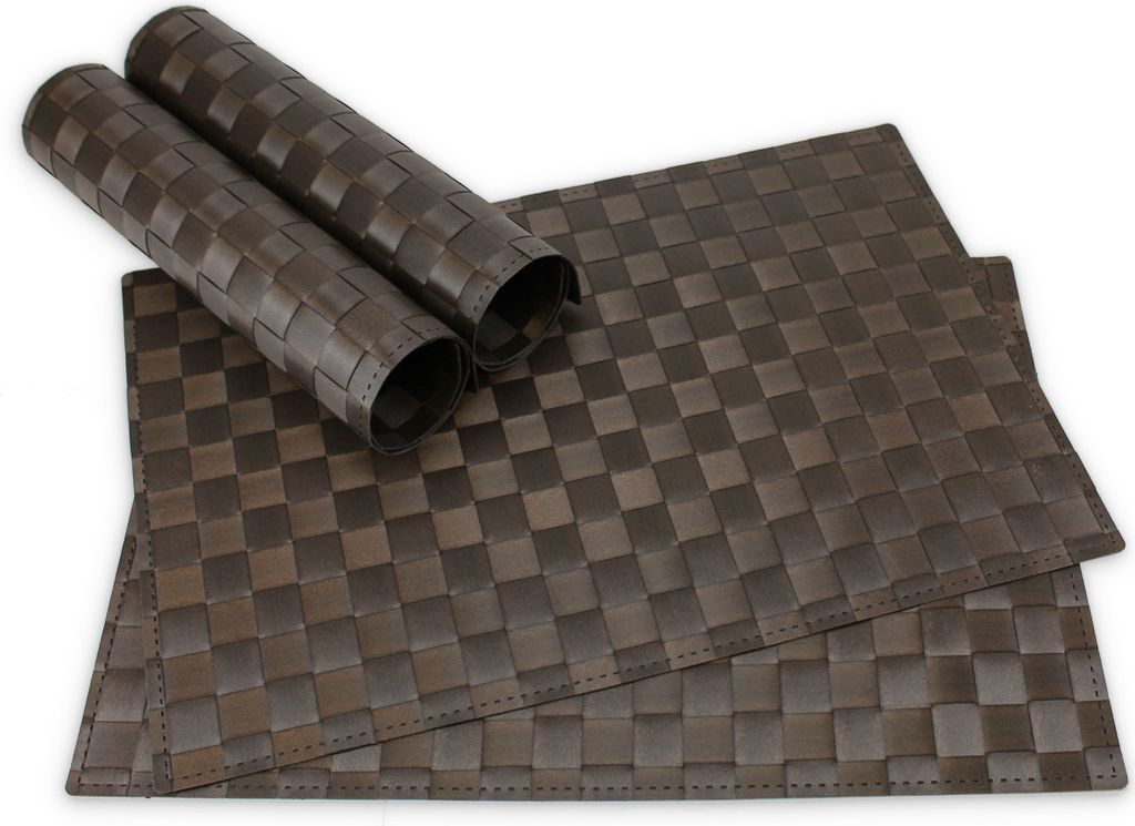 Tischsets MODERN 4er Set Braun als Tischuntersetzer