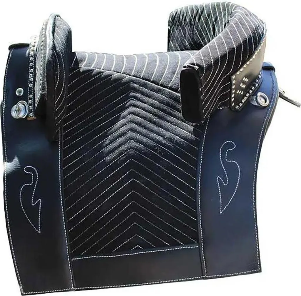 Selle Portugaise Abordable pour un Équipement Complet Bleu Taille Full
