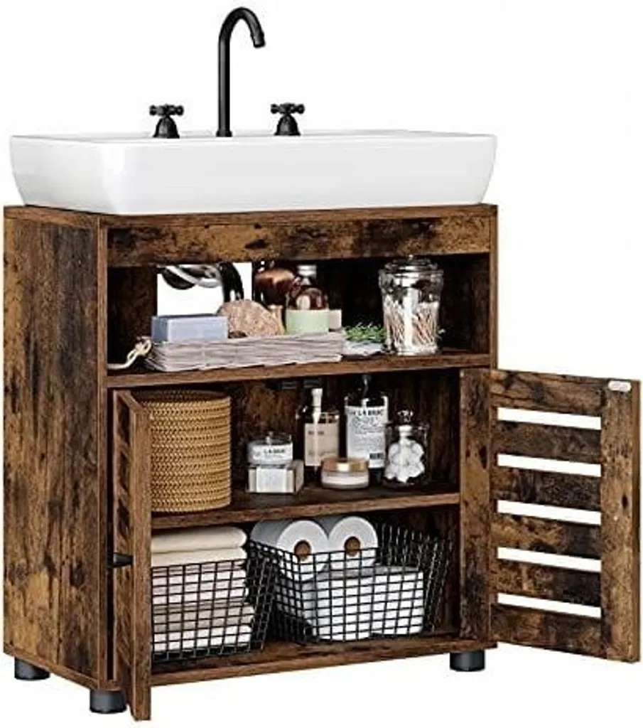 Mobile Bagno 60x30x63 Marrone Rustico | Montaggio Facile & Qualità - 9