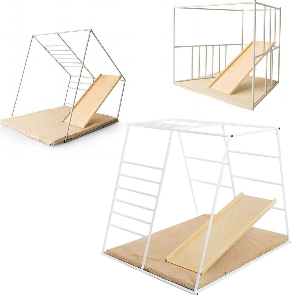 Spielplatz indoor, Klettergerüst aus Metal für Kinder, Kinderrutsche, Sprossenwand, Kletterwand, Klettergerüst Kinderzimmer