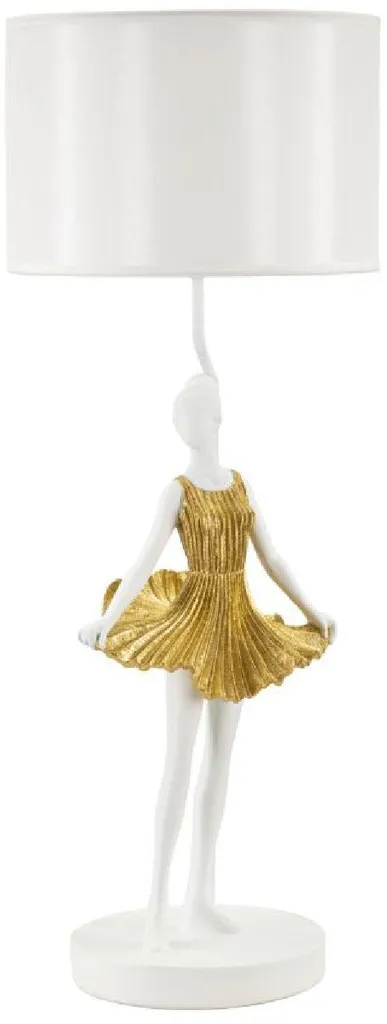 Lampe design Danseuse dorée 91cm - Objet d'art lumineux FURNLUX