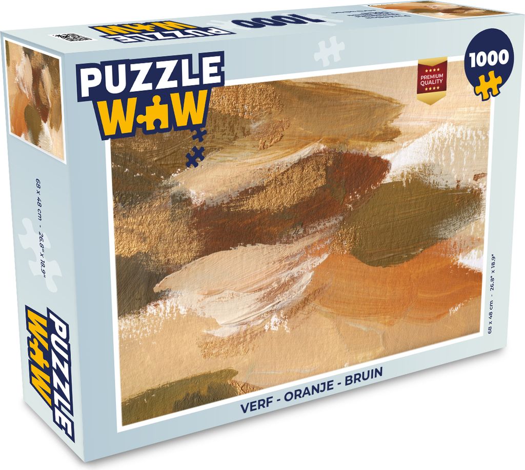 MuchoWow Puzzle 1000 Teile Farbe - Orange - Braun - Erwachsene - Rätsel