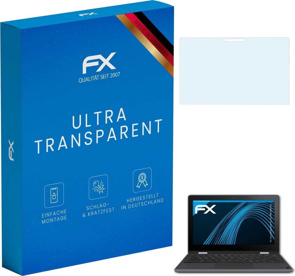 atFoliX FX-Clear 2x Schutzfolie kompatibel mit Asus Chromebook Flip (C214MA-BW0163) Displayschutzfolie