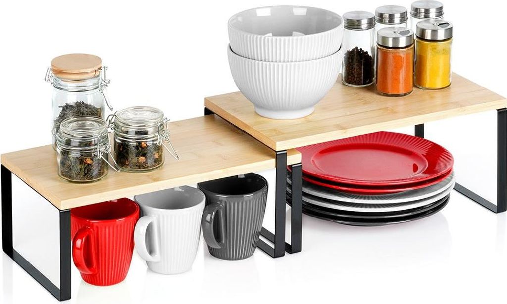 Étagère de cuisine en bois 33,5x19,5x16 cm / 33,5x18,5x13,5 Image du produit 