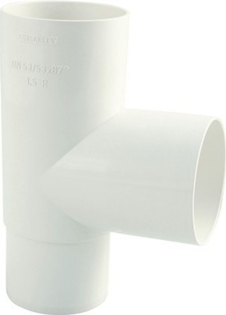 Marley Rohrabzweig Kunststoff rund 87° Verkehrsweiß RAL 9016 NW 53/53 mm