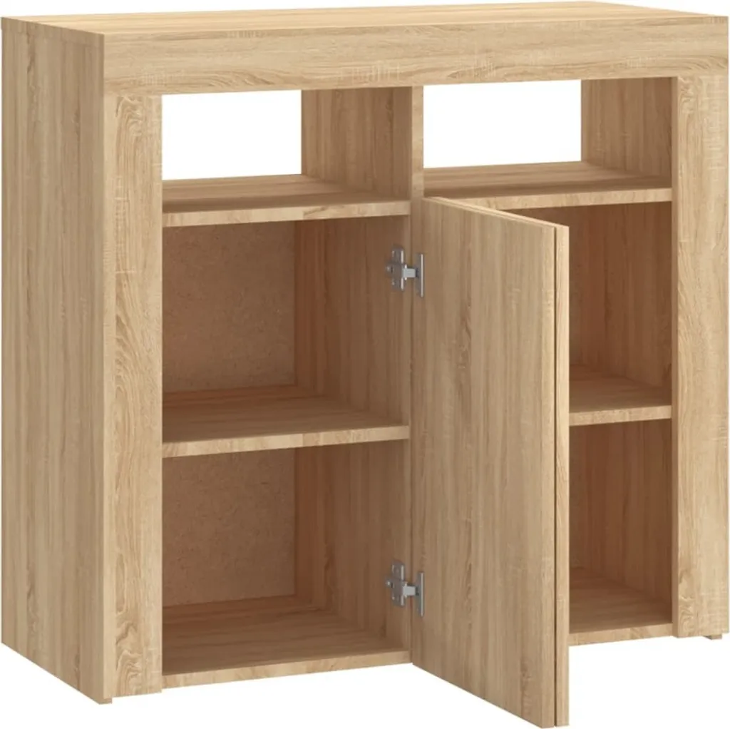 Credenza con illuminazione LED Rovere Sonoma 41,5x32,5x200 cm