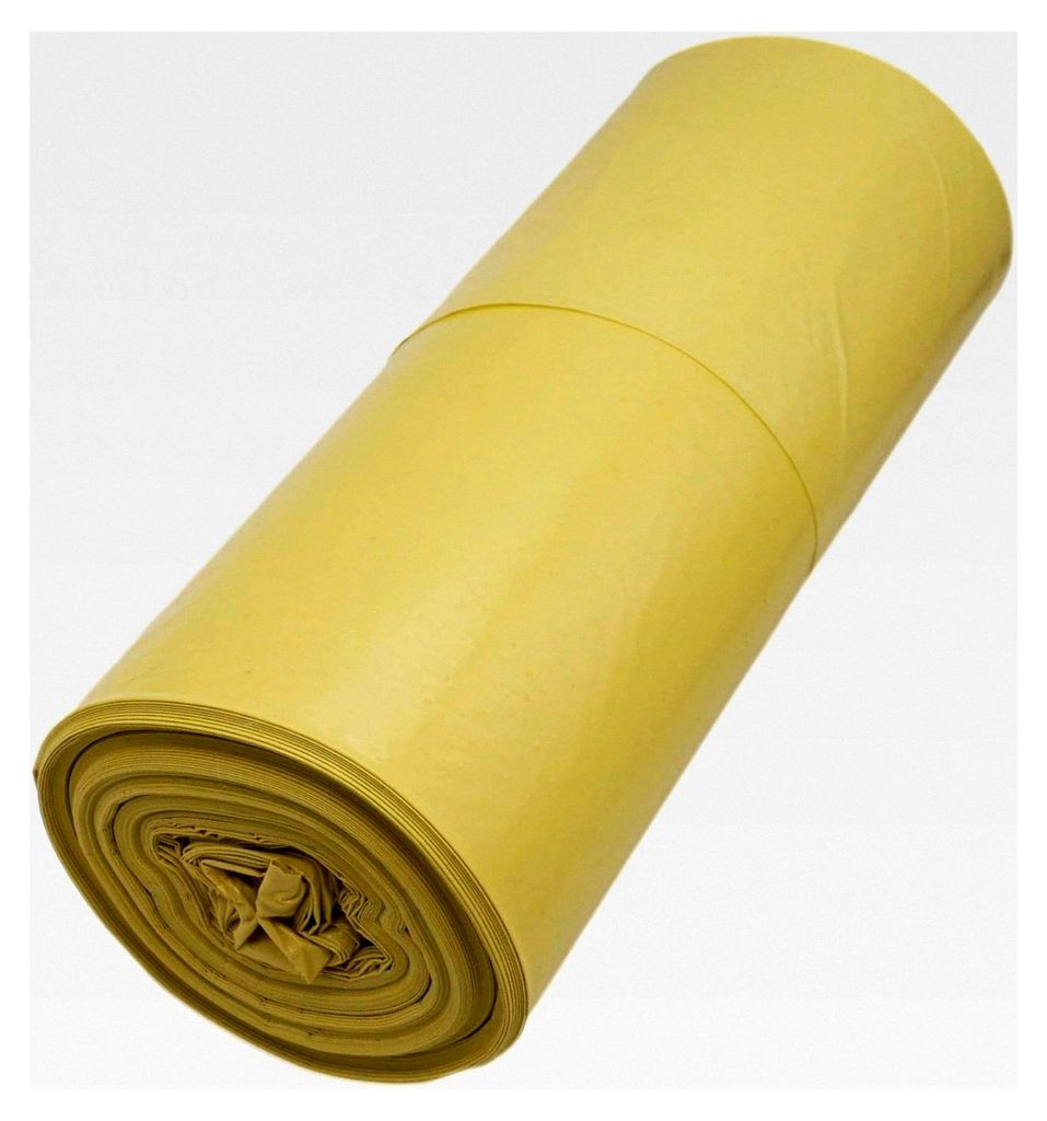 Müllsäcke 160 Liter, gelbe Farbe, 90 x 110 cm, 20 Stück