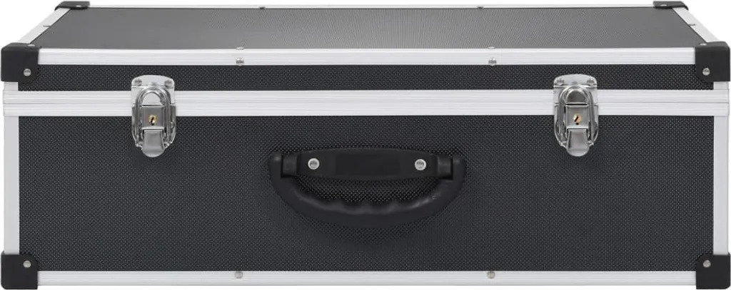 Valisette de Rangement CD 80 Places en Aluminium Noir - Format Compact