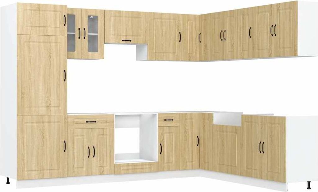14-tlg. Küchenschrank-Set Kalmar Sonoma-Eiche Holzwerkstoff