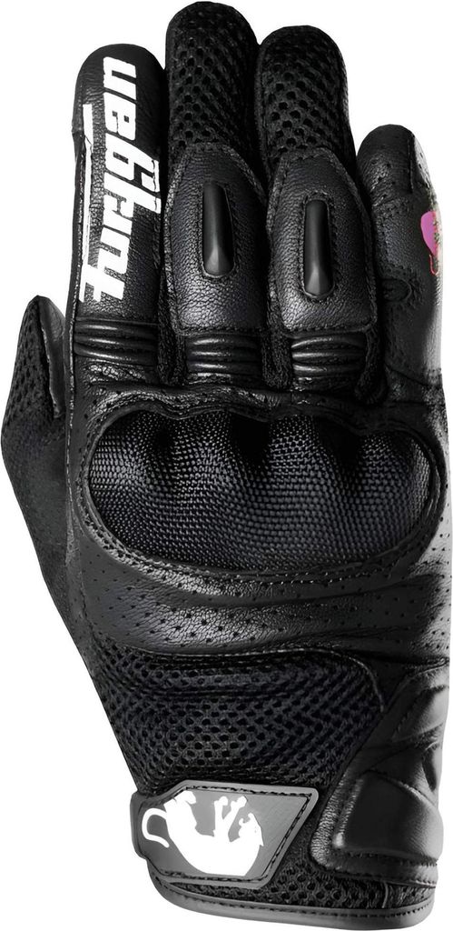 Furygan TD12 EVO perfor ierte Damen Motorrad Handschuhe, schwarz/weiß, M
