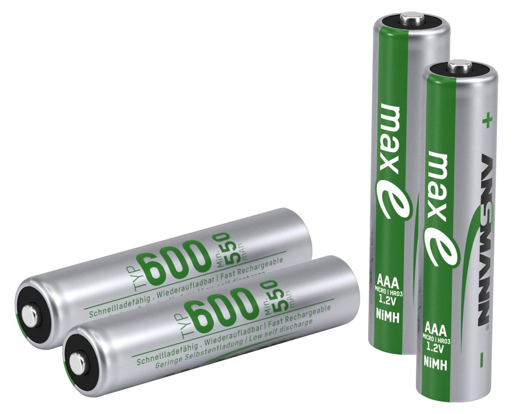 1x4 Ansmann NiMH Akku Micro AAA Typ.600/min.550 mAh    Produktbild 
