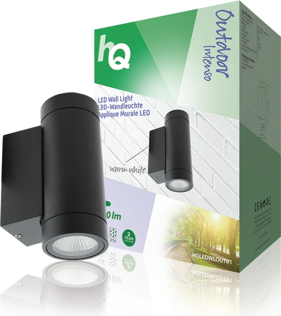 Luminaire Extérieur LED 6W 190 Lm Noir Étanche Haute Durabilité HQ