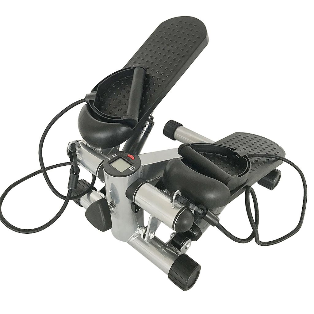 Stepper Mini-Stepper mit LCD-Bildschirm Hometrainer Pedaltrainer für Muskelaufbau schwarz Grau