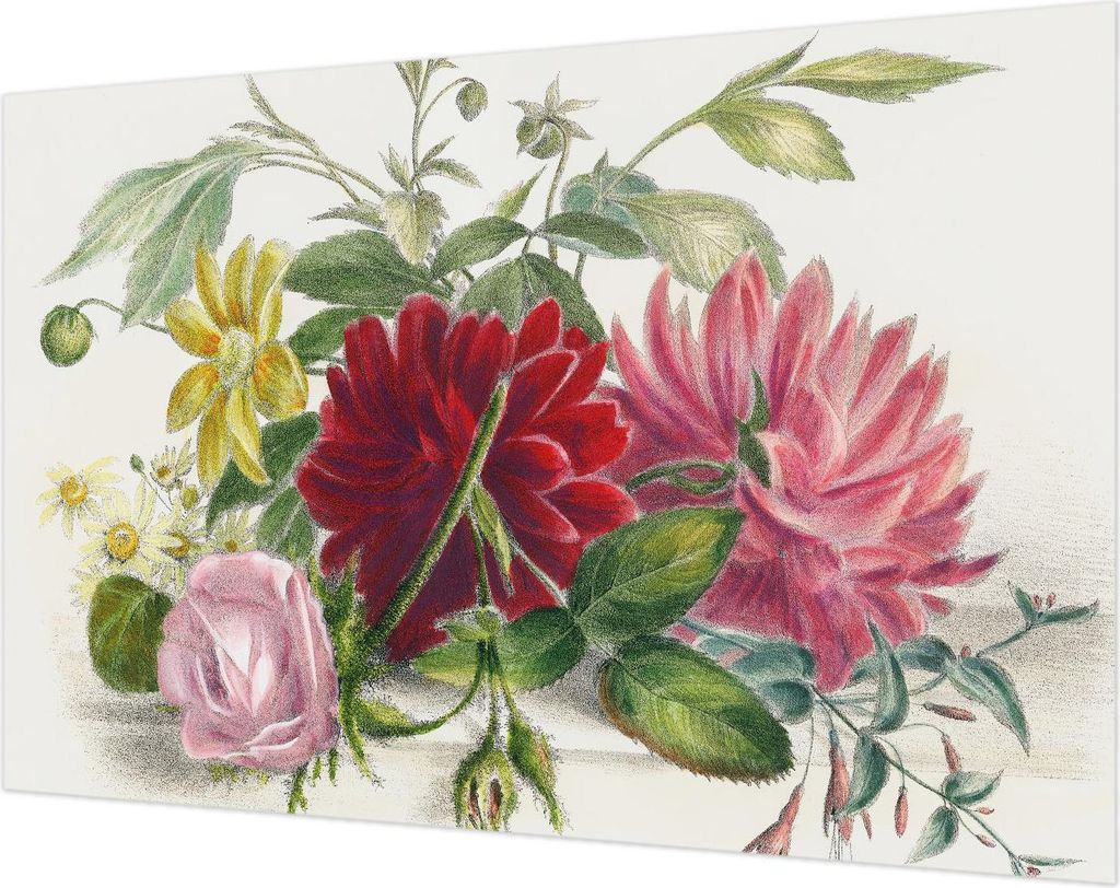 Wandtapete - Dekorative Tapete für Wohnzimmer- Tapetenfolie für Wanddekoration - 104x70 cm - Blumenstrauß