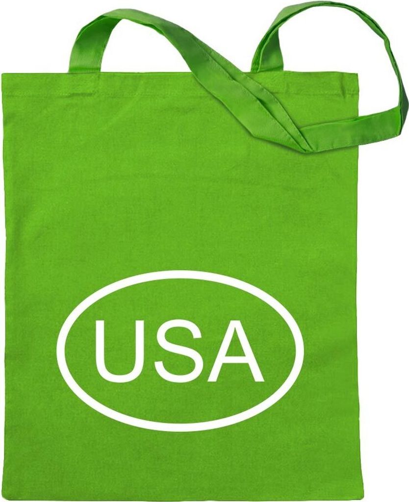 Kiwistar - Baumwolltasche - hellgrün - Vereinigte Staaten USA - Tragetasche Stoffbeutel Umhängetasche Langer Henkel