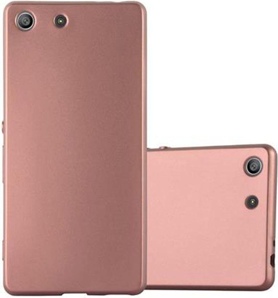 Cadorabo Schutzhülle für Sony Xperia M5 Hülle in Gold Handyhülle TPU Silikon Etui Cover Case
