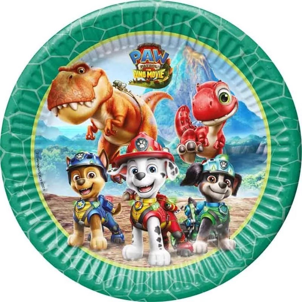 Paw Patrol Dino Movie - Piatti di cartoncino, 8 pezzi, 23 Immagine del prodotto 