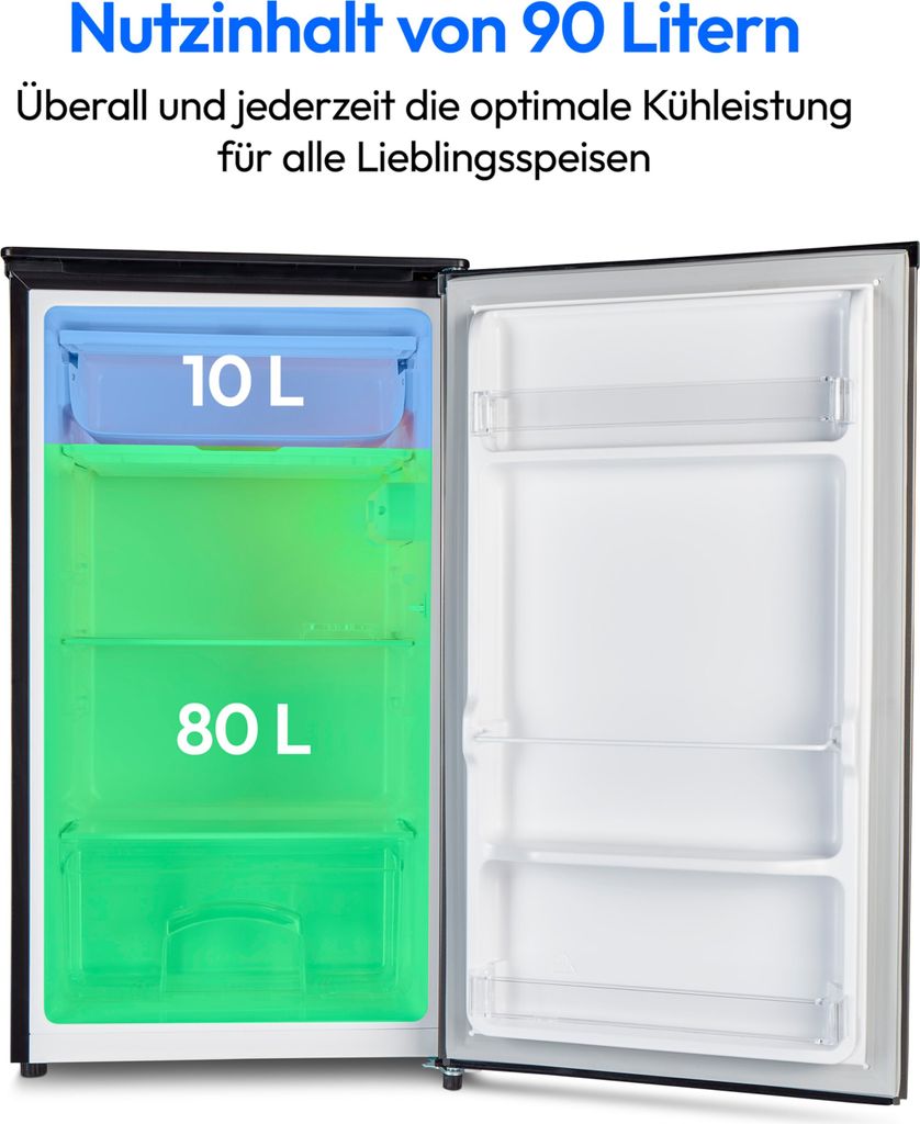 MEDION Kühlschrank mit Eiswürfelfach (90L Gesamt-Nutzinhalt Produktbild 3