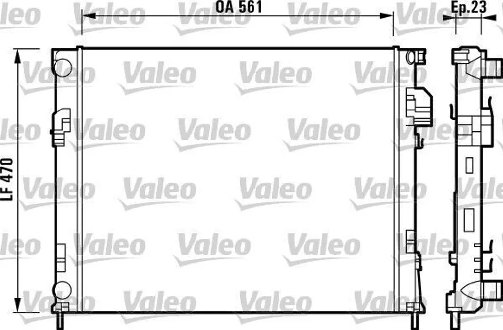 Radiateur eau moteur Valeo 732853 qualité origine pour trafic 2 vivaro