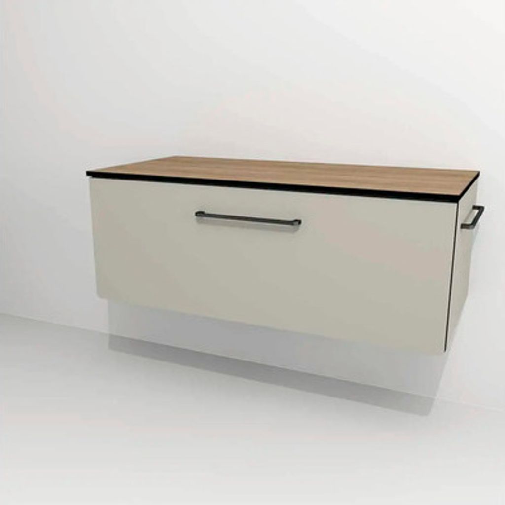 Waschtischunterschrank mit 1 Schublade Devo Sonus 2.0 BxHxT 97x36x45 cm classico muschel/natural bardolino oak