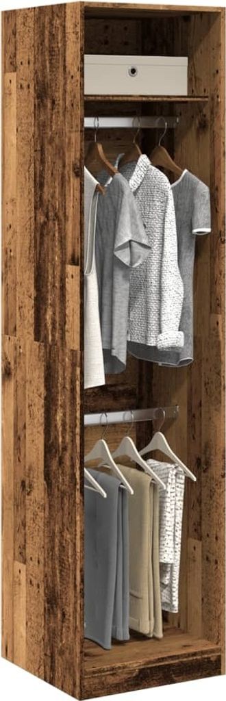 "2026 Moderne"Kleiderschrank( 1PC) Stylishces - Garderobenschrank,Drehtürenschrank,Altholz-Optik 50x50x200cm Holzwerkstoff - Kleiderschränke Best...