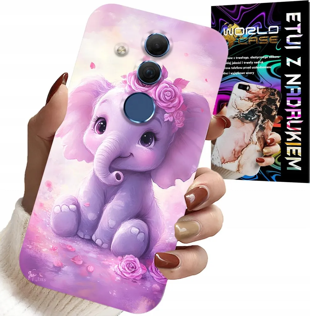 Cover Huawei Mate 20 Lite 'Viaggio dell'Elefante' Rosa + Pellicola Screen
