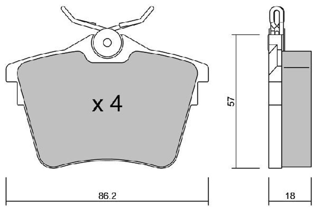 AISIN Bremsbeläge Satz Hinten Bremsklötze passend für MERCEDES-BENZ SPRINTER 3,5-t Pritsche/Fahrgestell (906) BPPE-2006