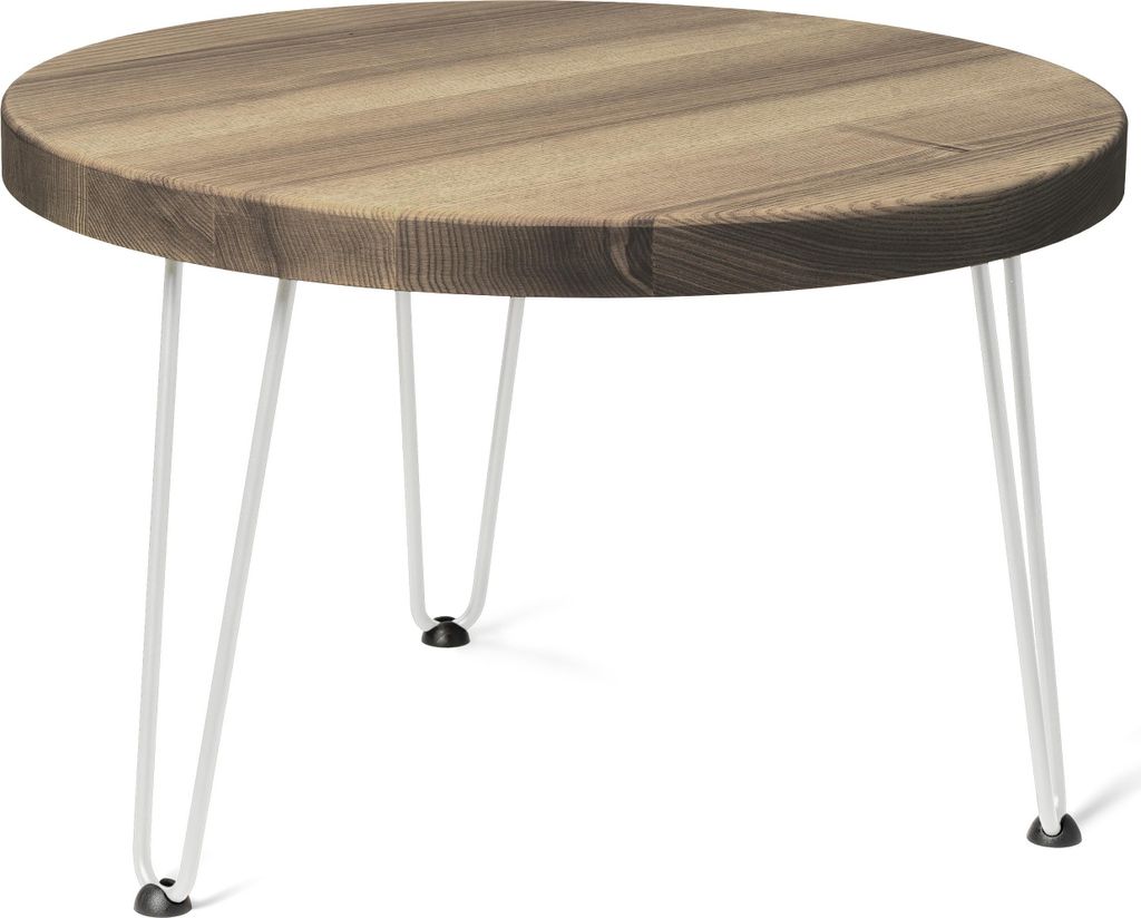 LAMO Manufaktur Couchtisch rund aus Holz 60 cm | Beistelltisch couch | Nachttisch Holz, Wohnzimmertisch klein, Kaffeetisch | Stärke: 40 mm, Farbe:...