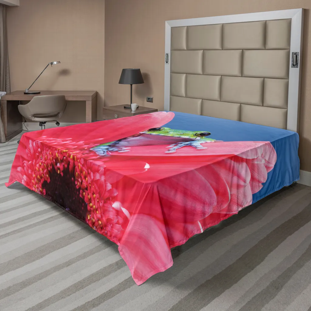 Drap de lit décoratif en tissu doux 244x205 cm imprimé nature magique