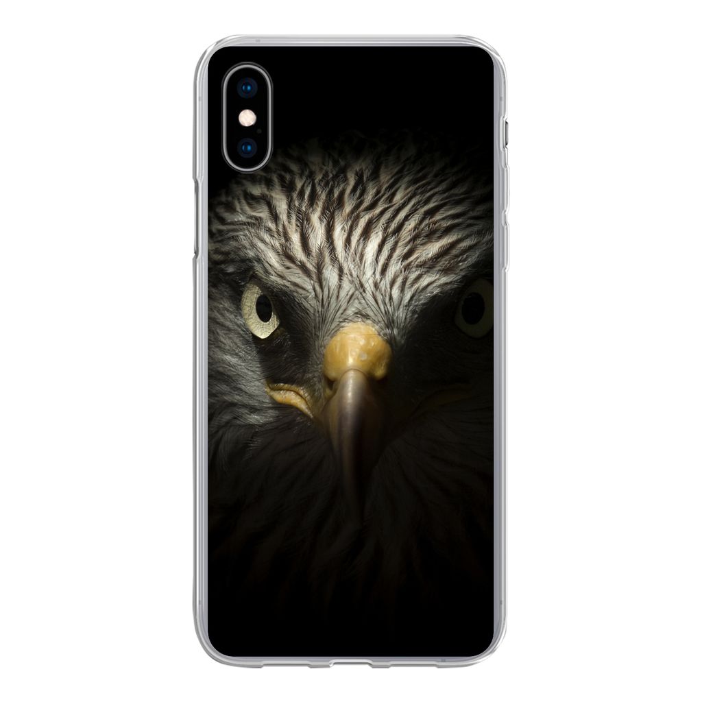 MuchoWow Handyhülle Schutzhülle Hülle für iPhone Xs Vogel - Adler - Raubvögel - Auge - Schnabel - Licht Silikon Softcase Handy Hülle - Hand...