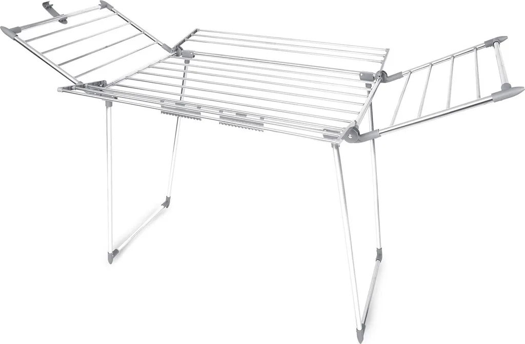Séchoir à linge vertical Lina 22m pliable inox idéal pour balcon et intérieur