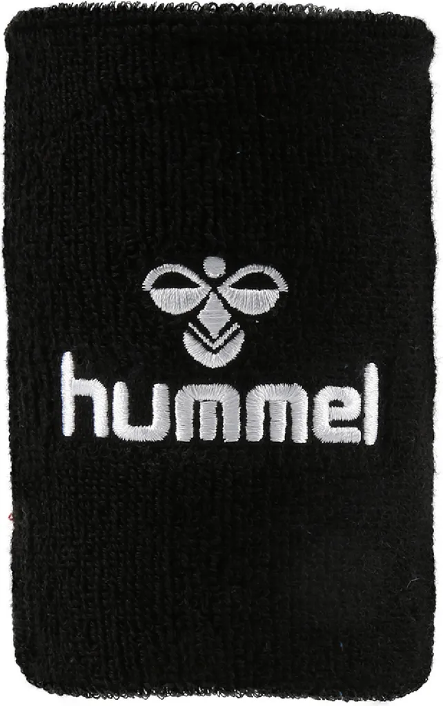 Polsino Sportivo Hummel Old School Big - Nero e Bianco - Massima Tenuta